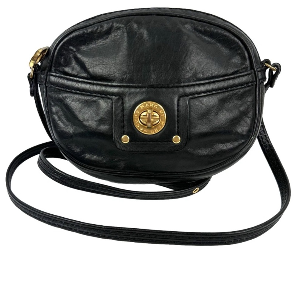 Black Leather Crossbody Bag